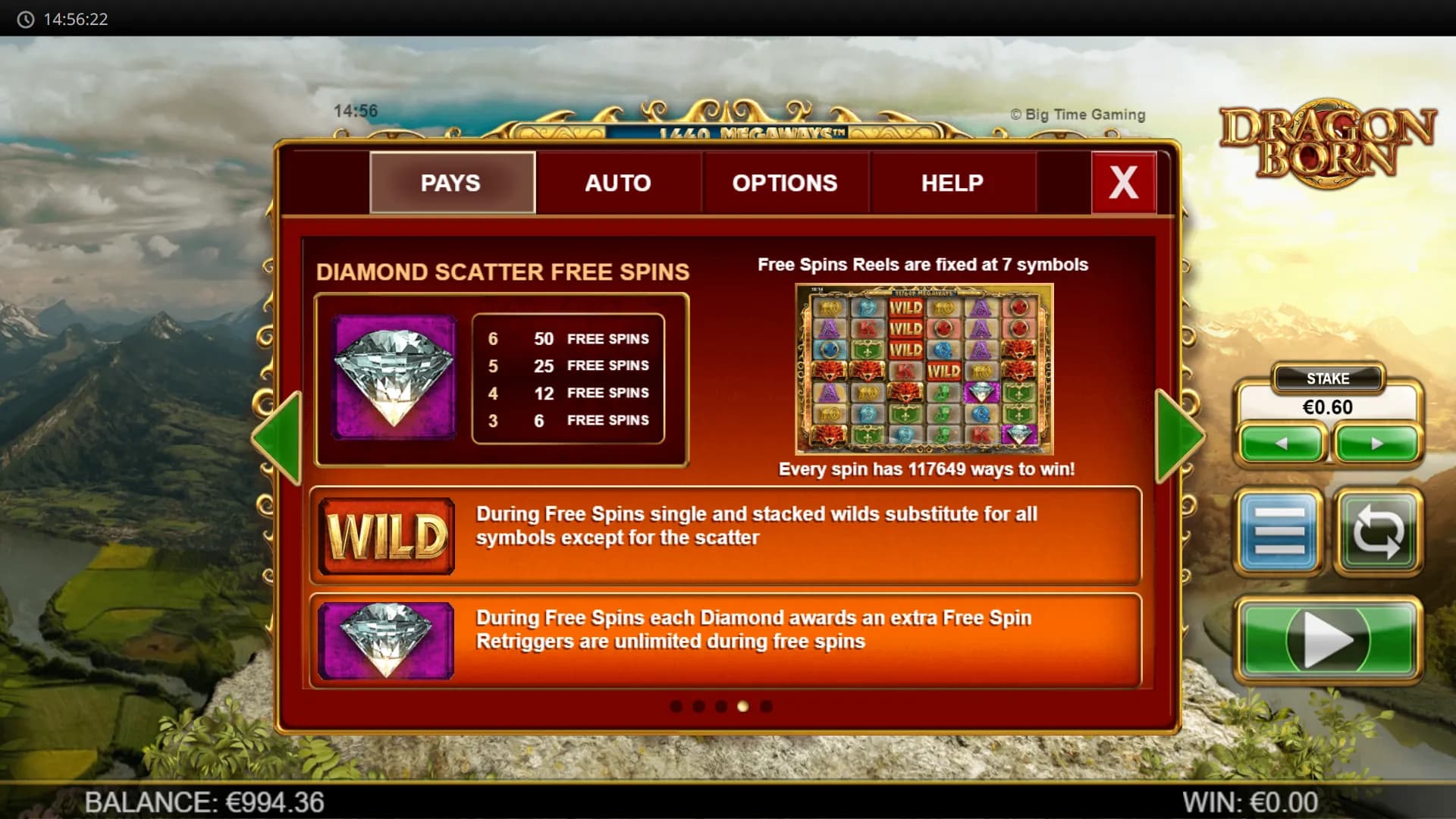Dragon Born Big Time Gaming Screenshots