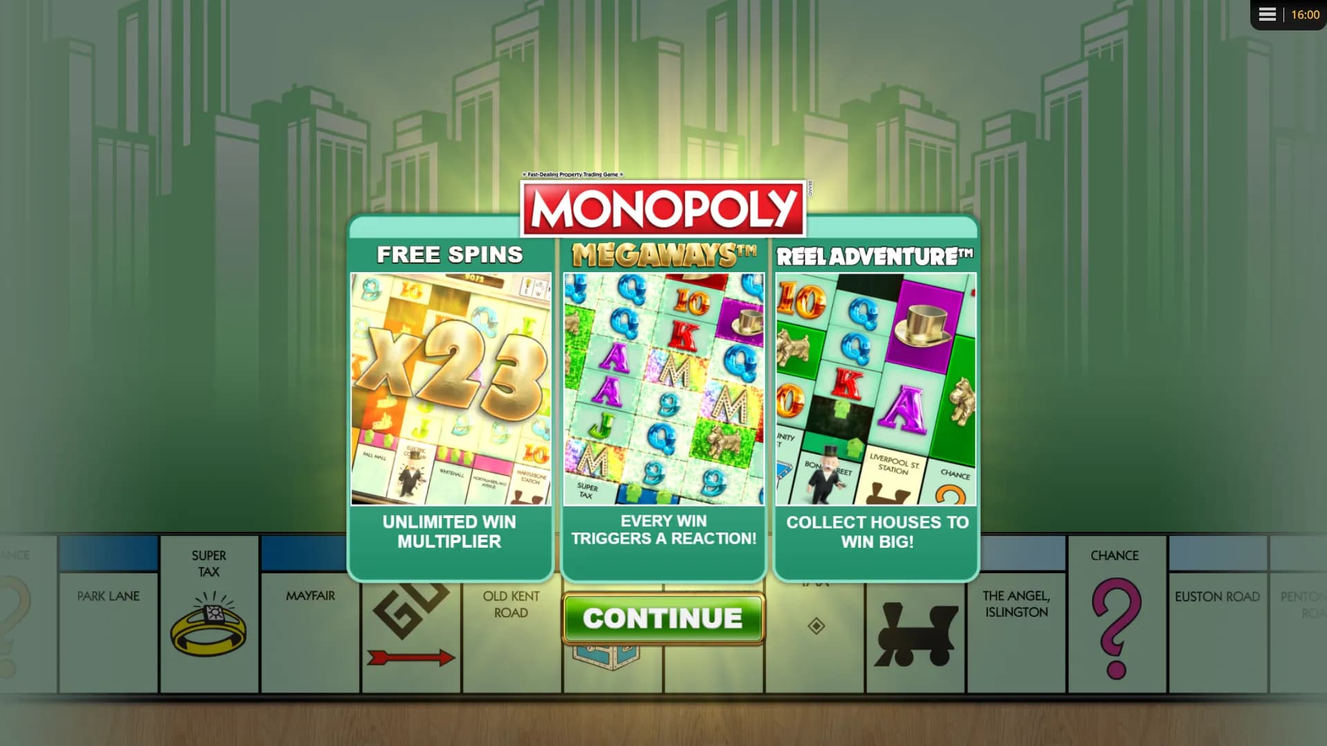 Monopoly Megaways Big Time Gaming Logo