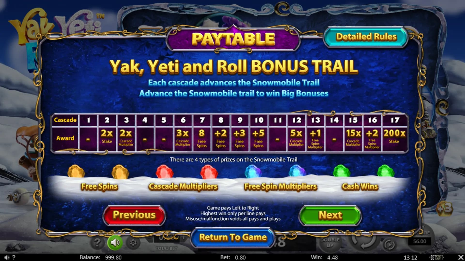 Yak Yeti And Roll Betsoft Screenshots